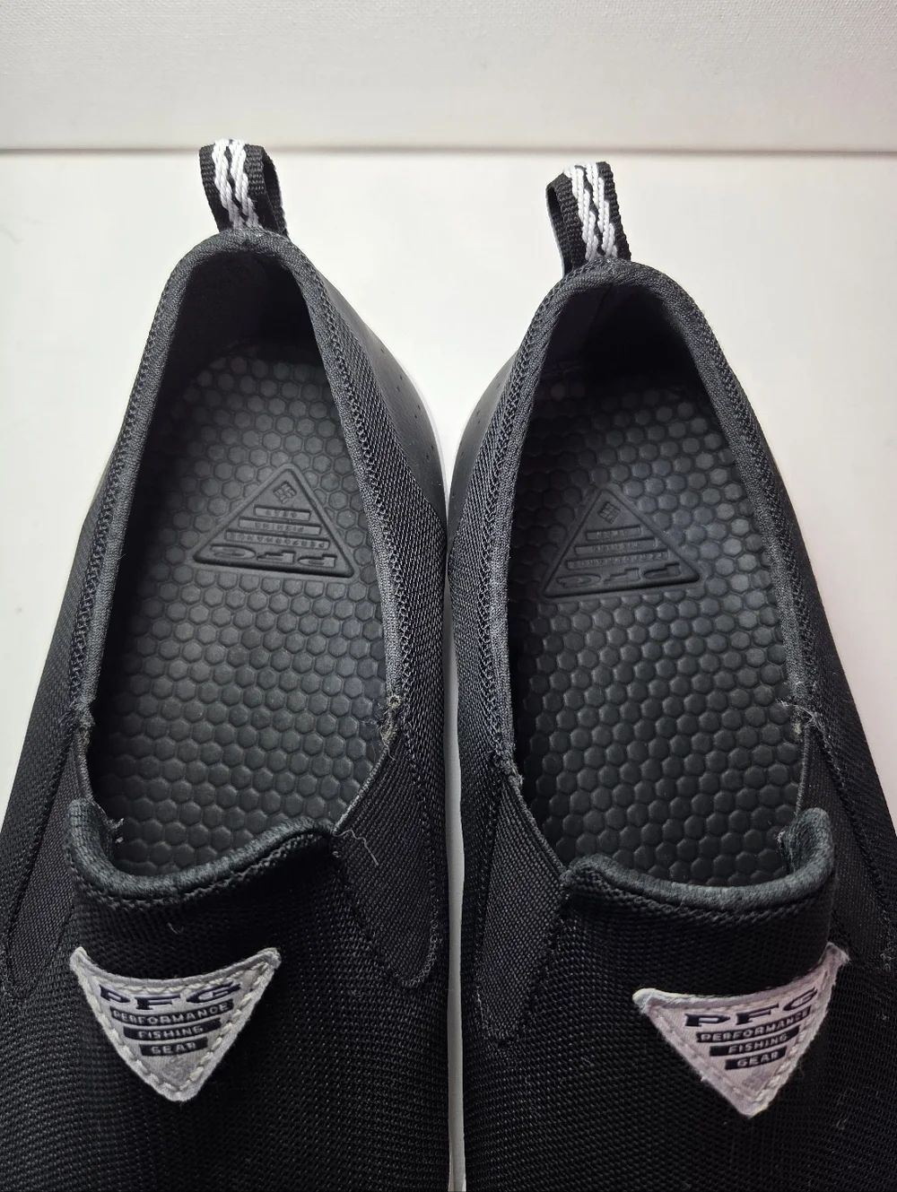 Columbia Distant Water PFG Men's Black Slip On Water Fishing Shoes Size 9.5